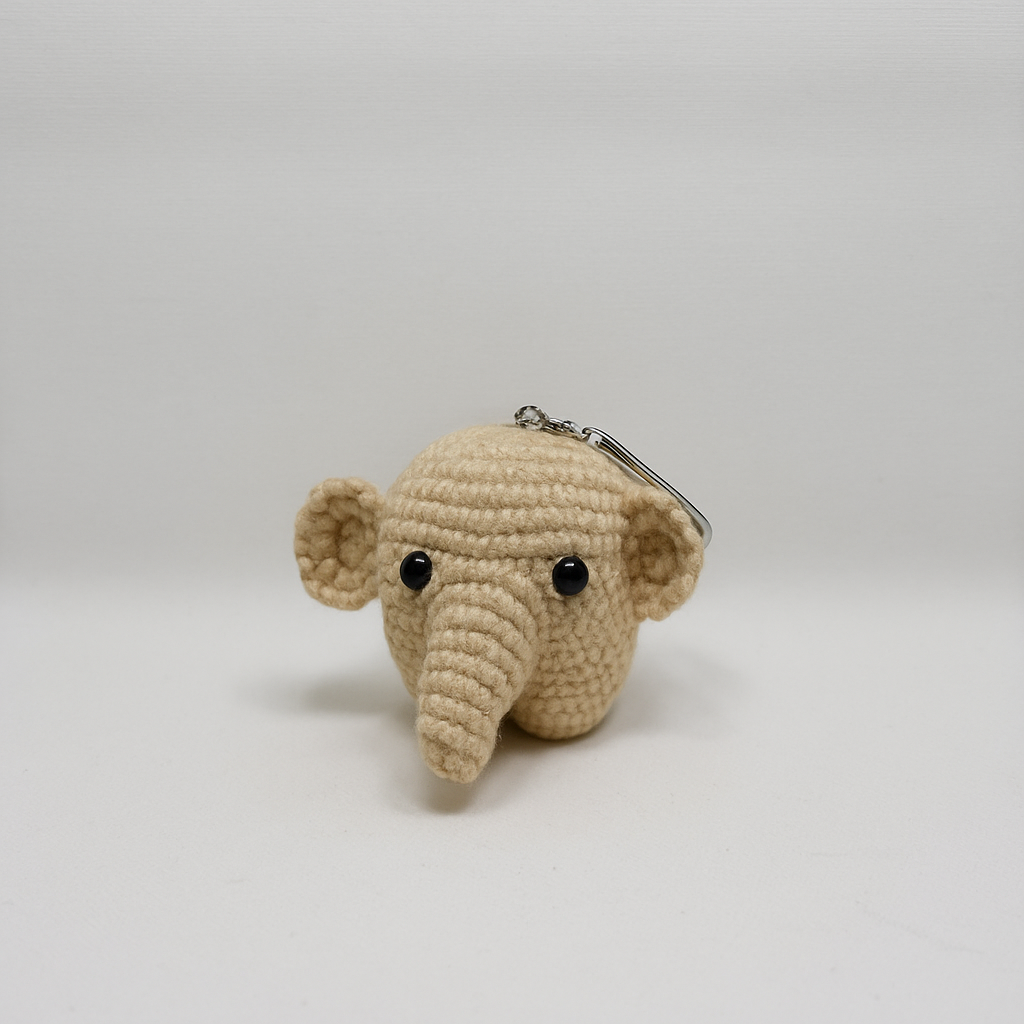 Crochet Elephant Keychain