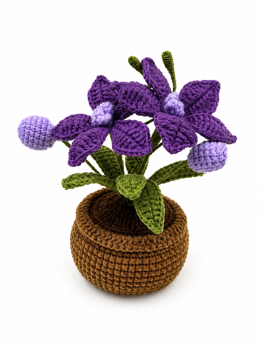 Handmade Crochet Orchid Flower in Pot