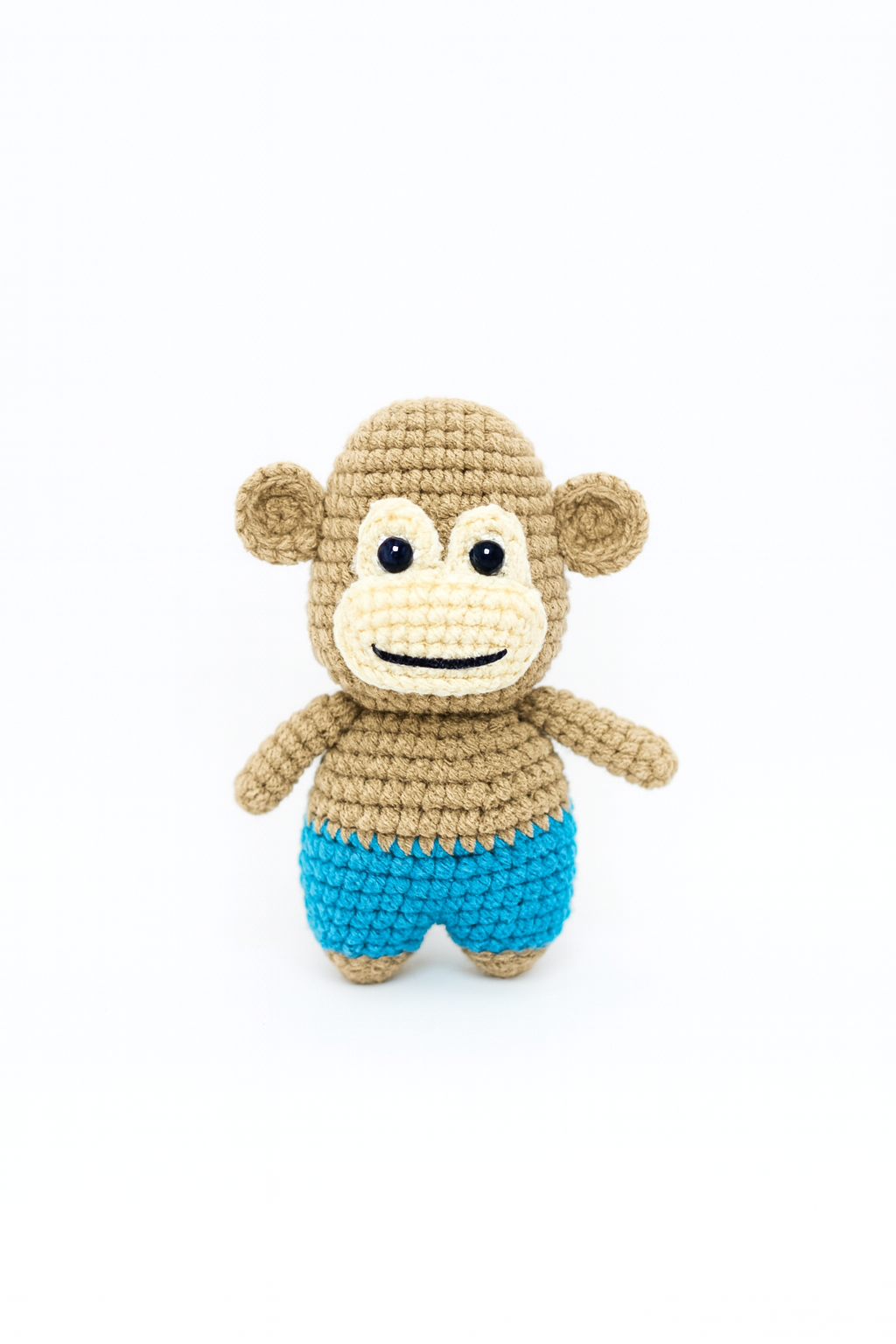 Crochet Monkey with Shorts Keychain
