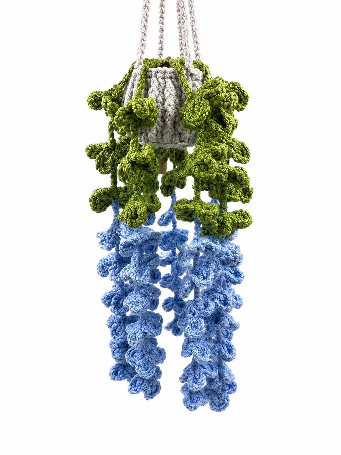 Handmade Crochet Hanging Wisteria Plant
