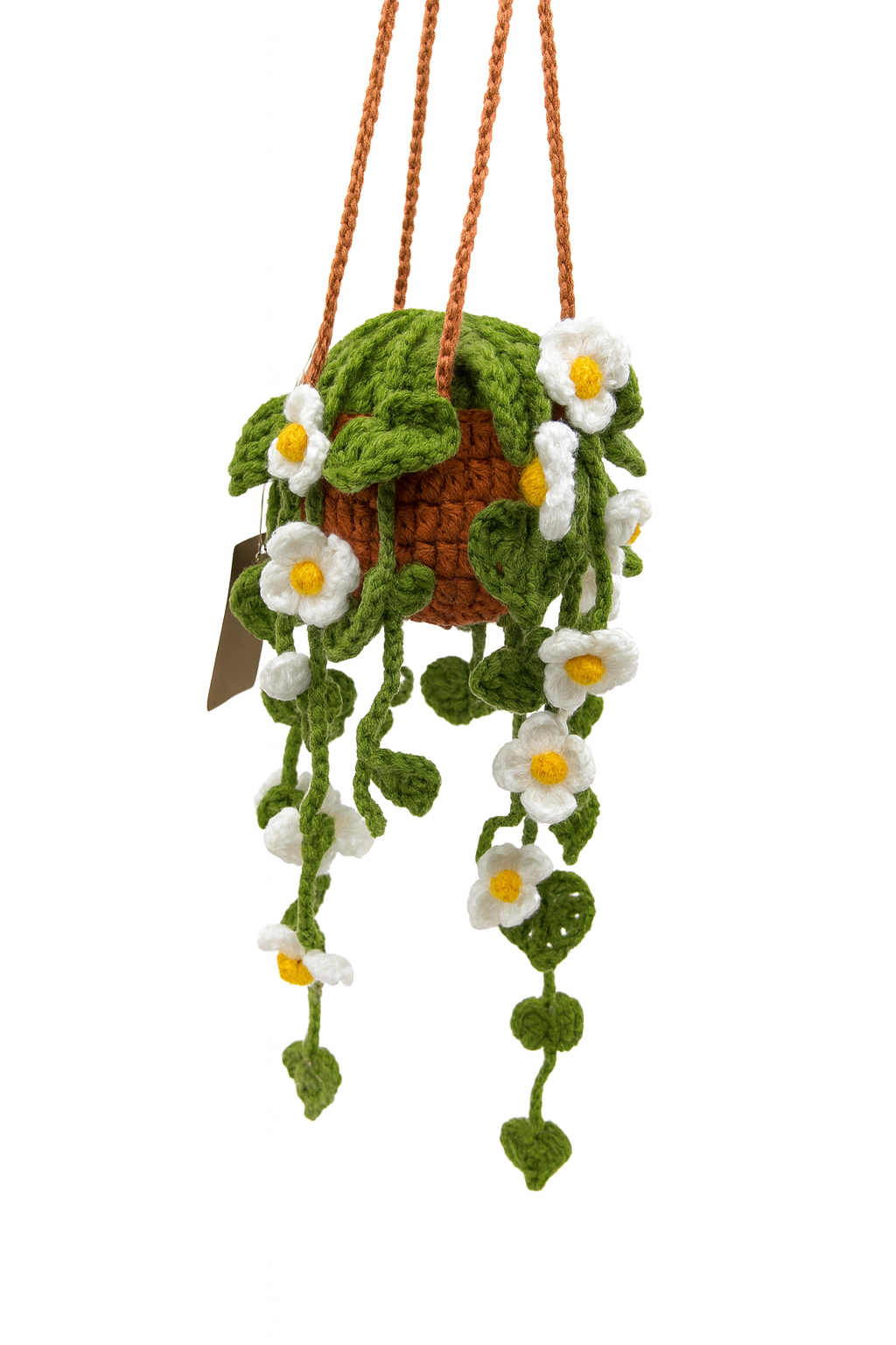 Crochet Daisy Hanging Planter
