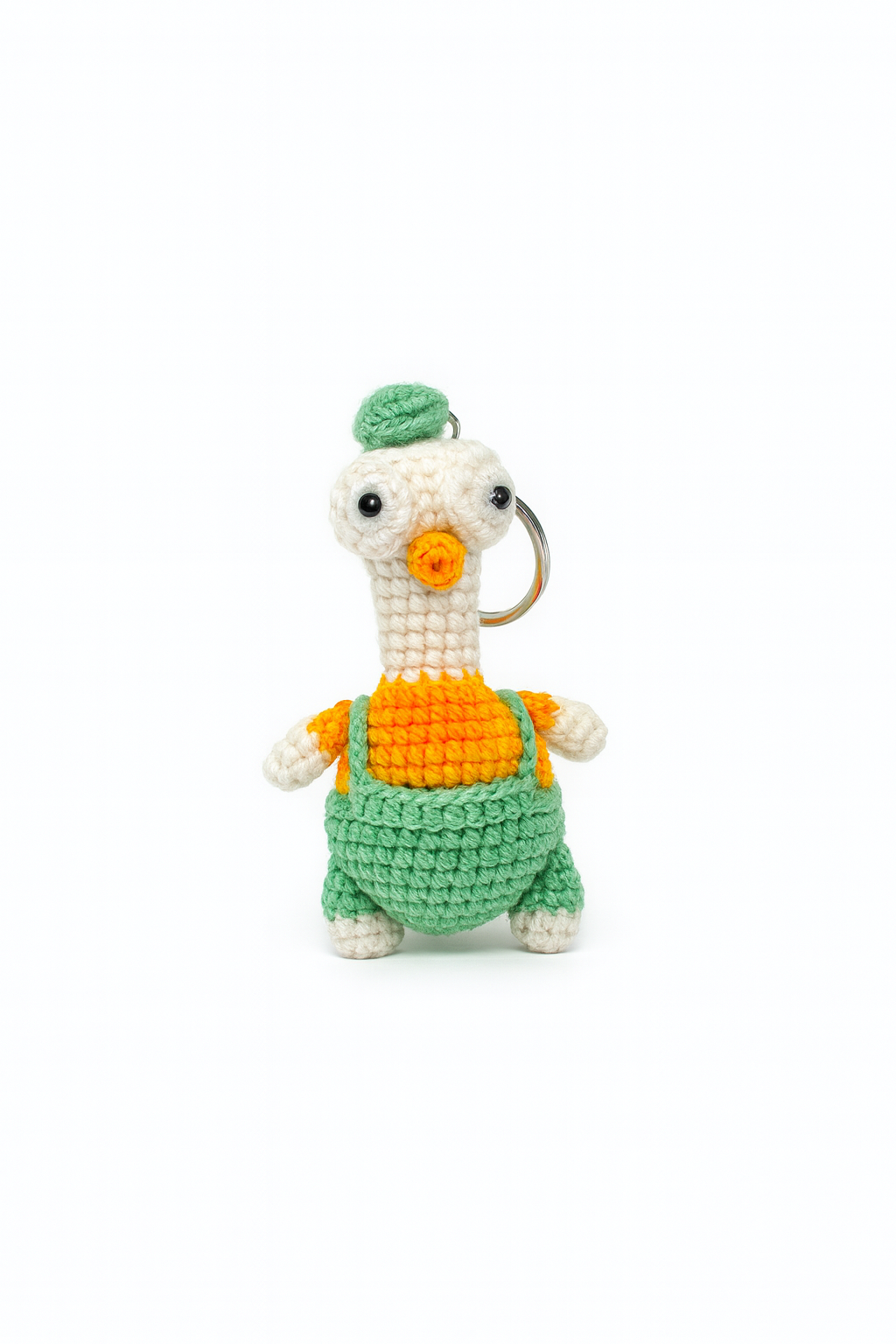 Crochet Silly Goose Keychain