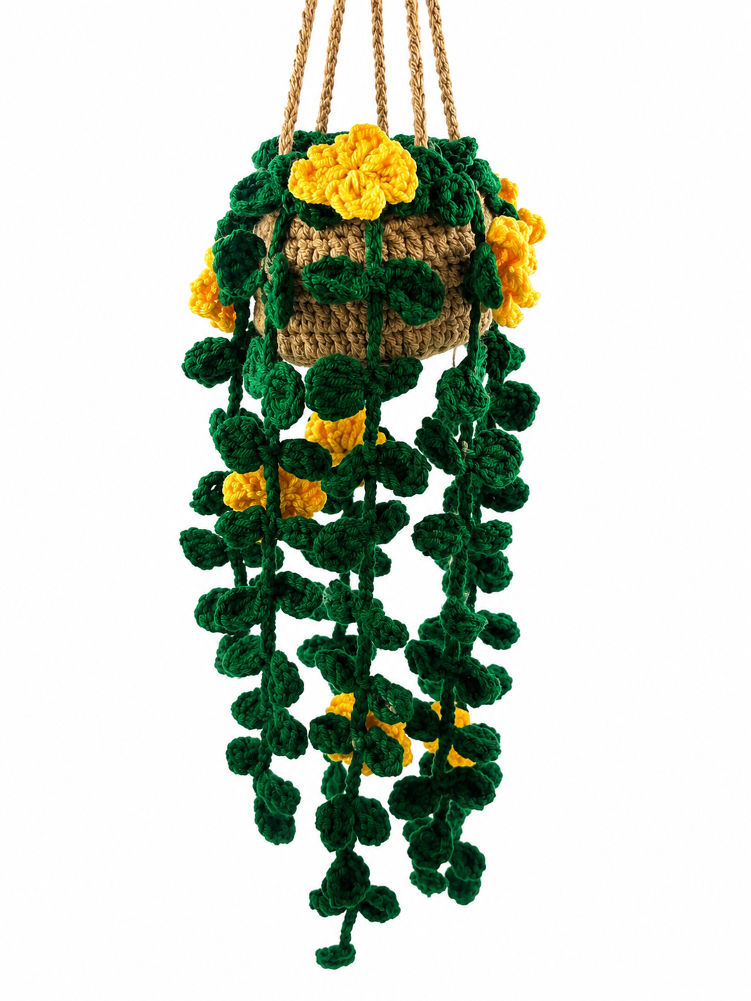 Handmade Crochet Hanging Flower Vine Plant