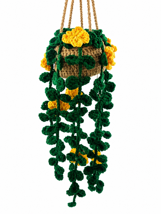 Handmade Crochet Hanging Flower Vine Plant