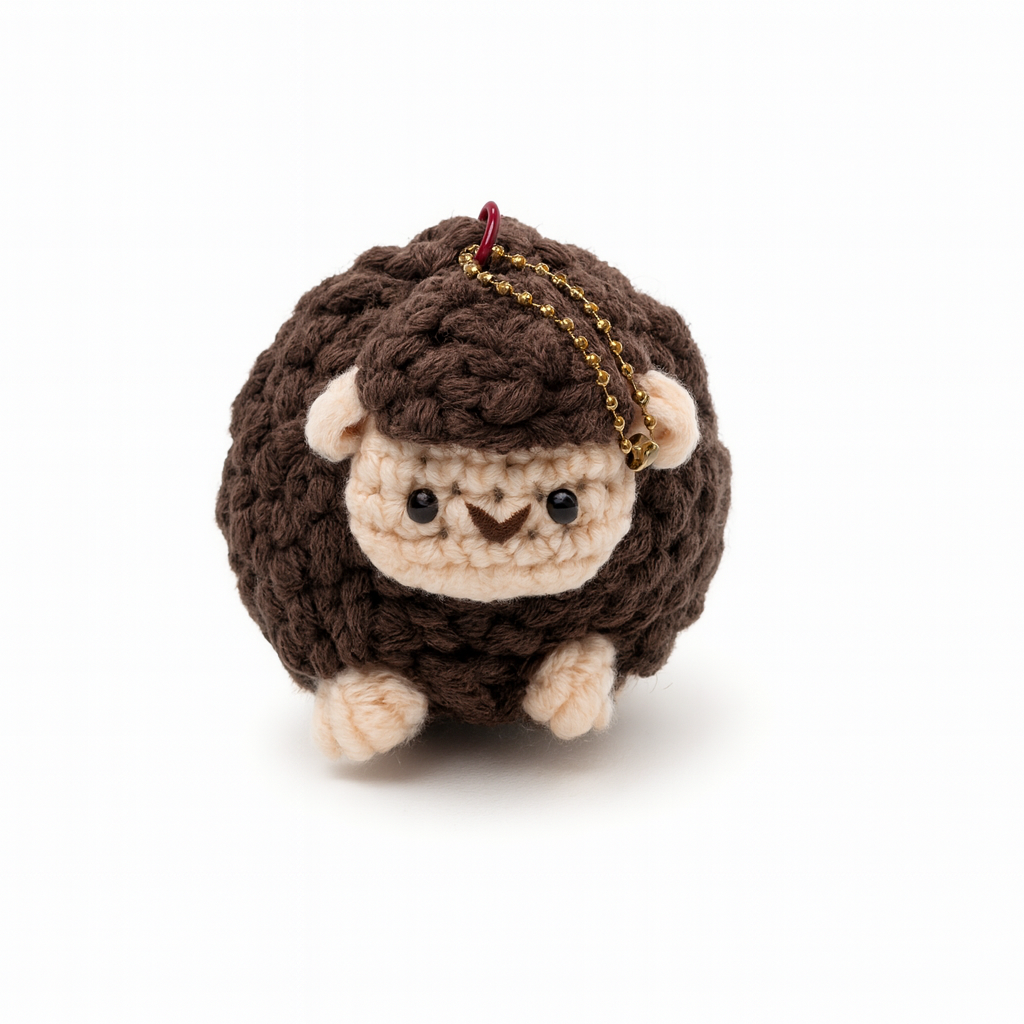 Crochet Sheep Keychain
