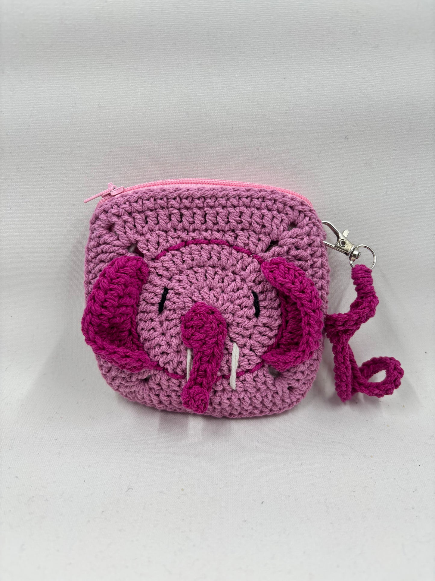 Crochet Elephant Coin Purse