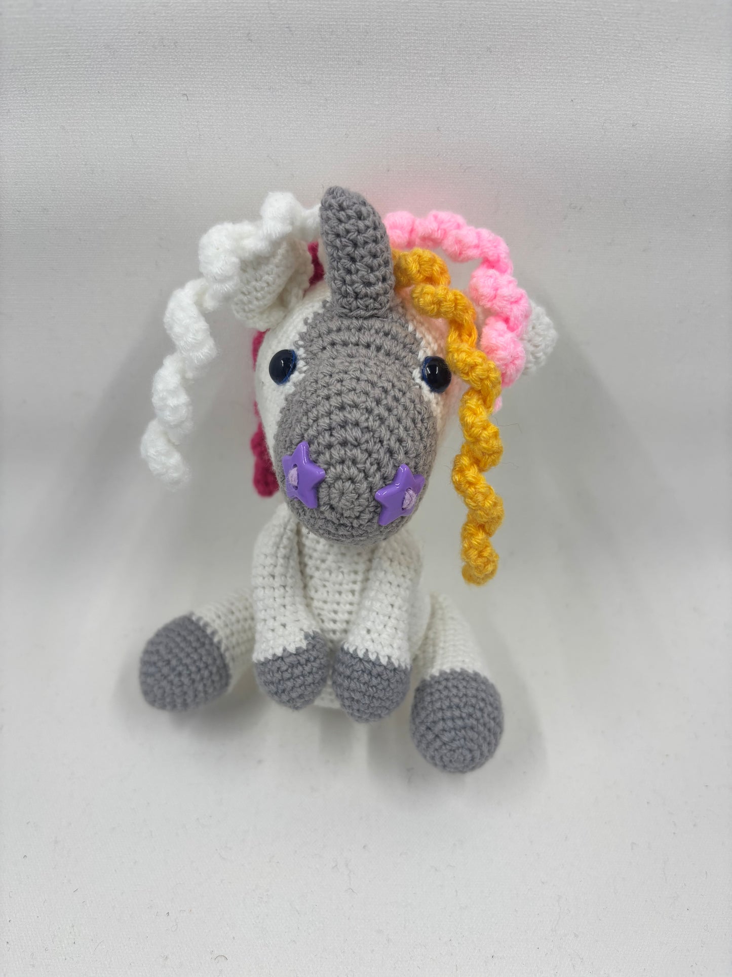 Crochet Multicolor Unicorn Plushie