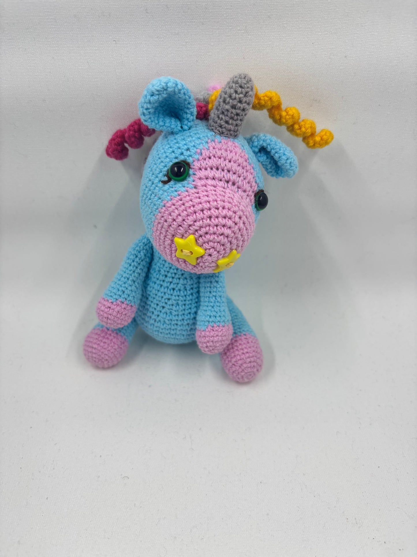 Crochet Multicolor Unicorn Plushie