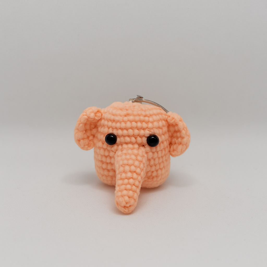 Crochet Elephant Keychain