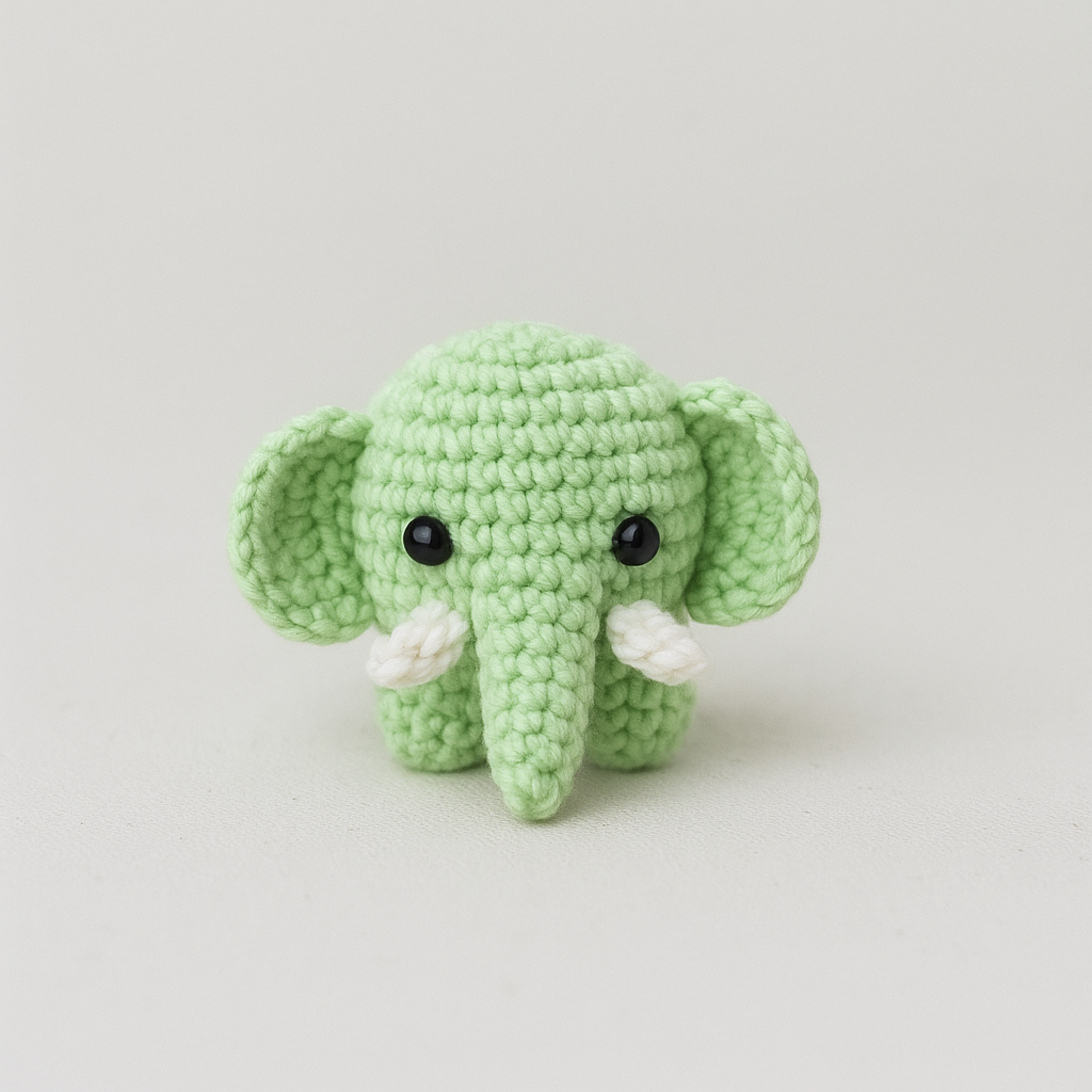Crochet Elephant Keychain