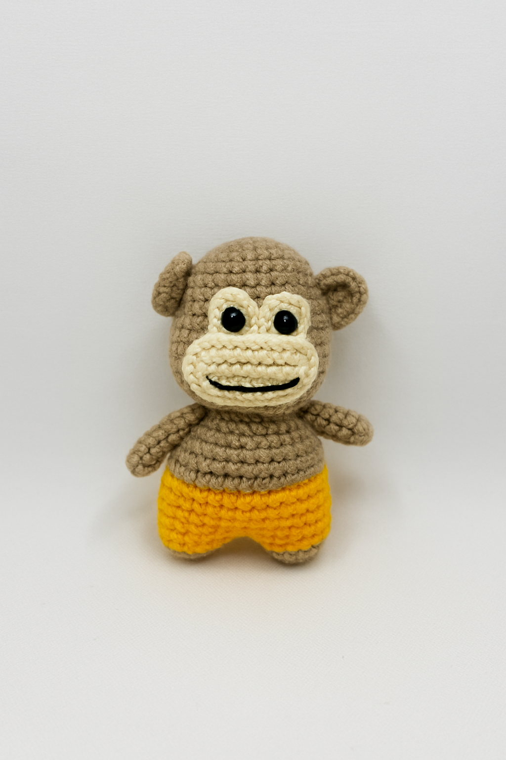 Crochet Monkey with Shorts Keychain