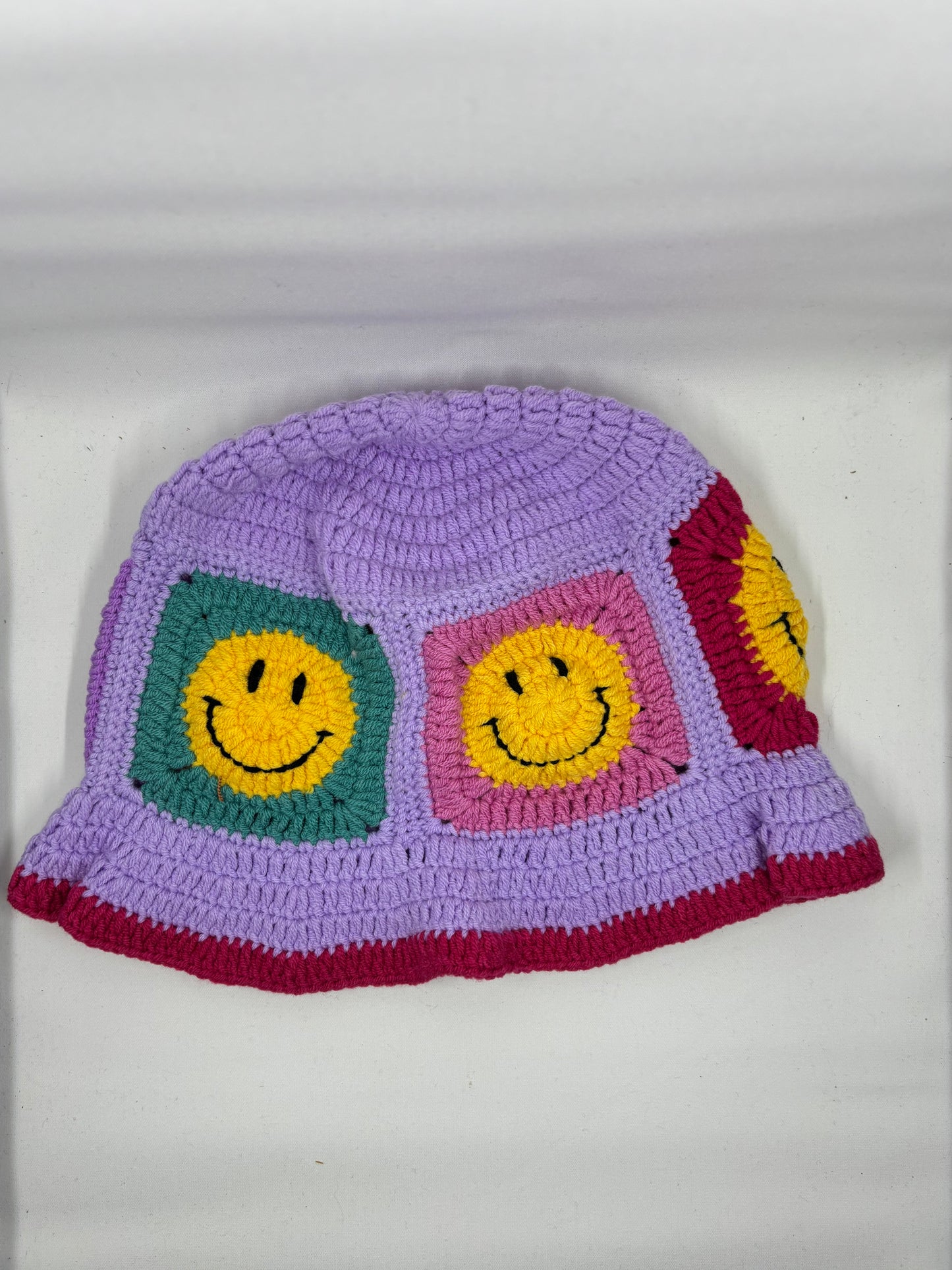 Crochet Smiley Faces Hat