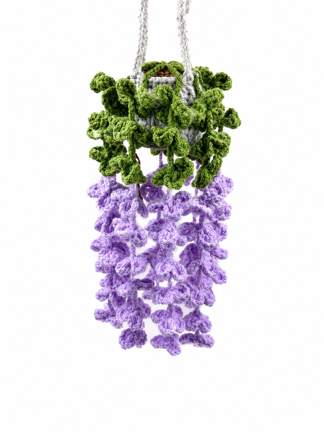 Handmade Crochet Hanging Wisteria Plant