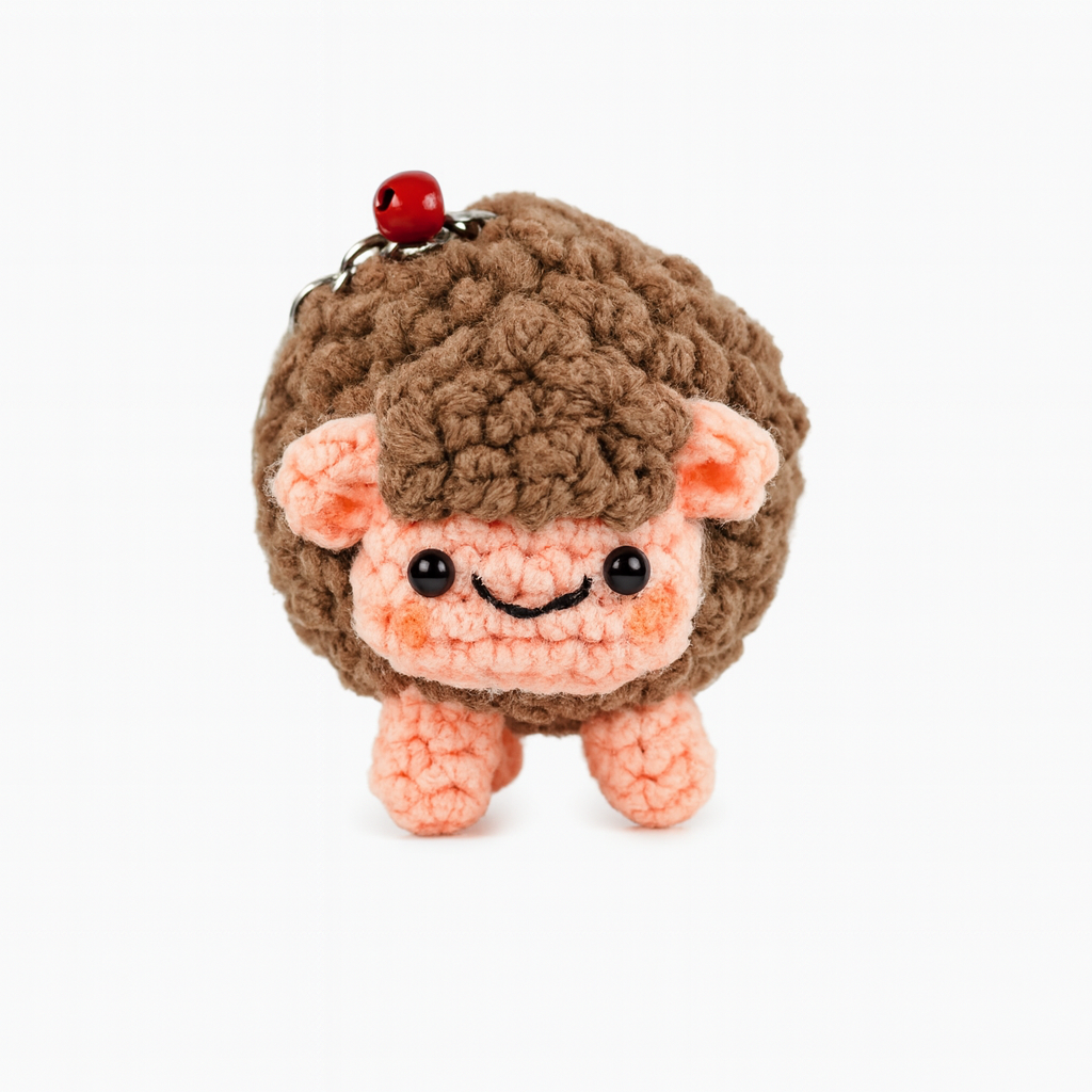 Crochet Sheep Keychain