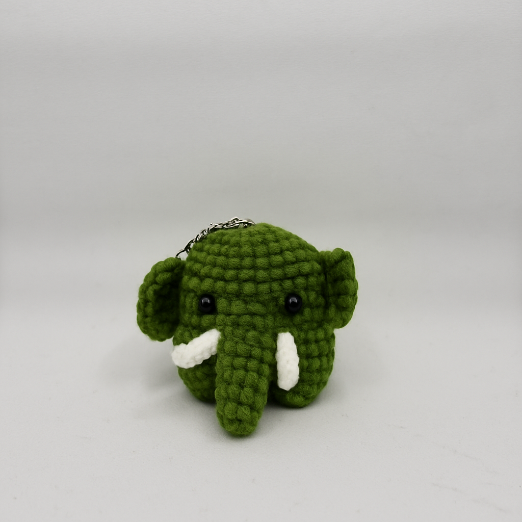 Crochet Elephant Keychain