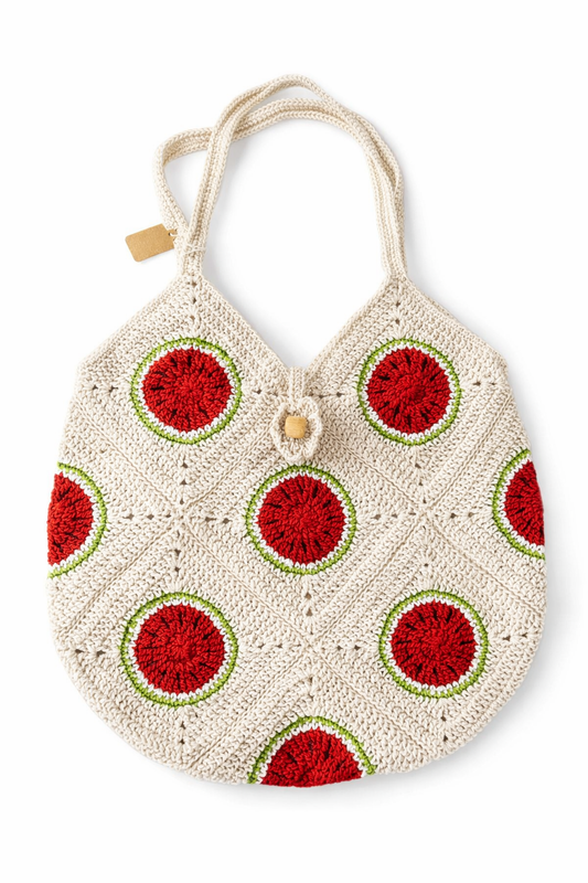 Crochet Watermelon Tote Bag