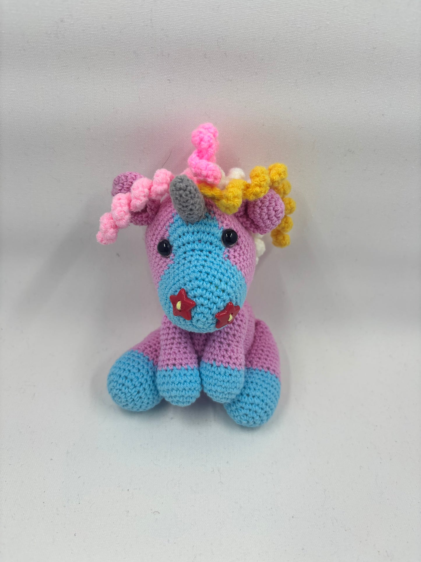 Crochet Multicolor Unicorn Plushie