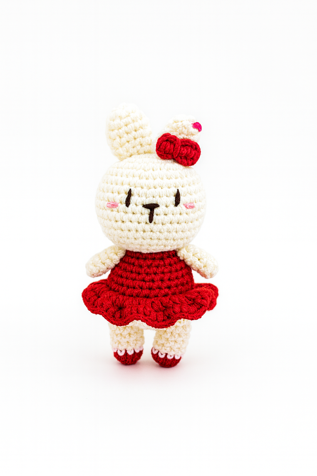 Crochet Large Rabbit with Dress Keychain