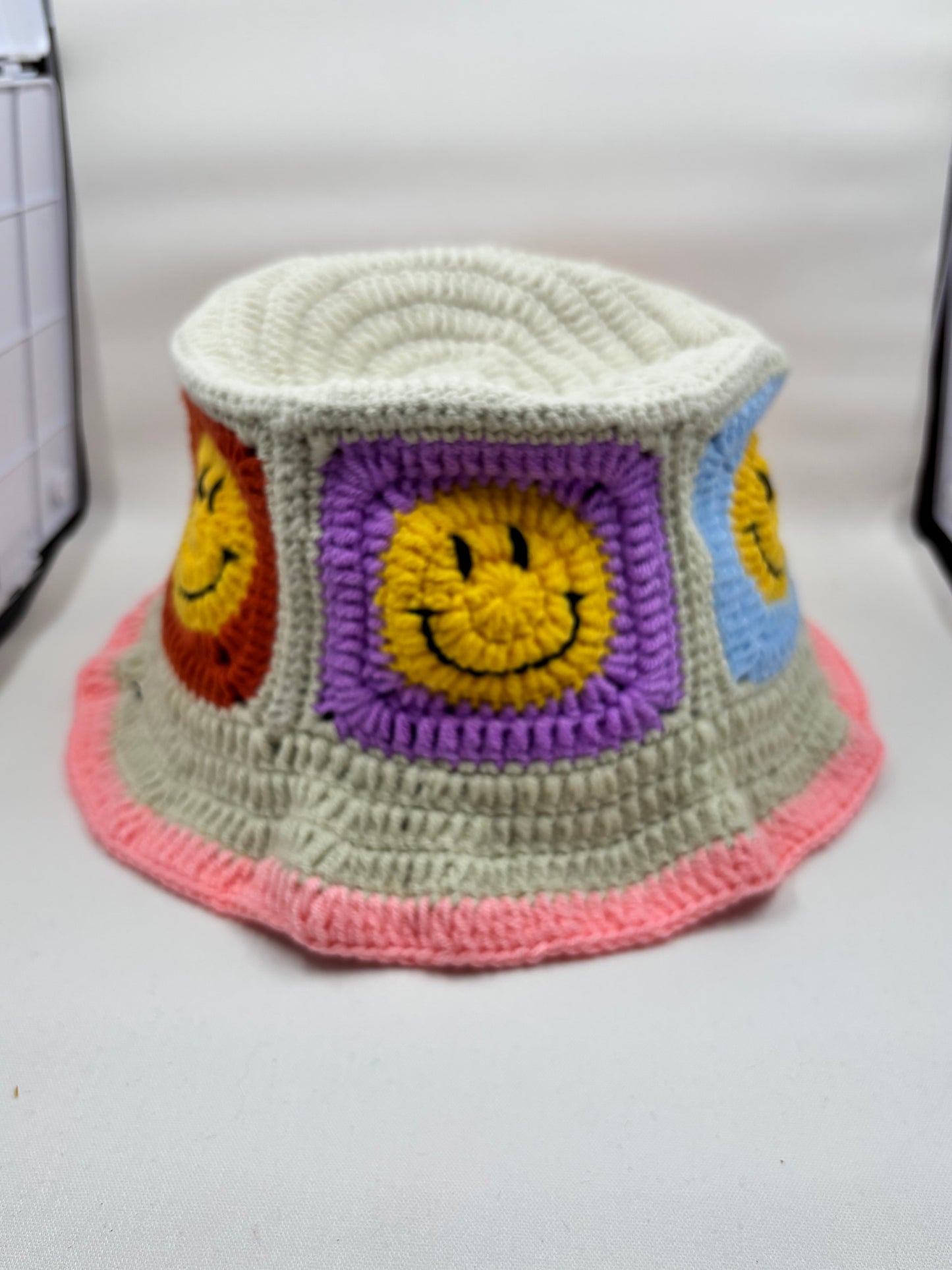 Crochet Smiley Faces Hat