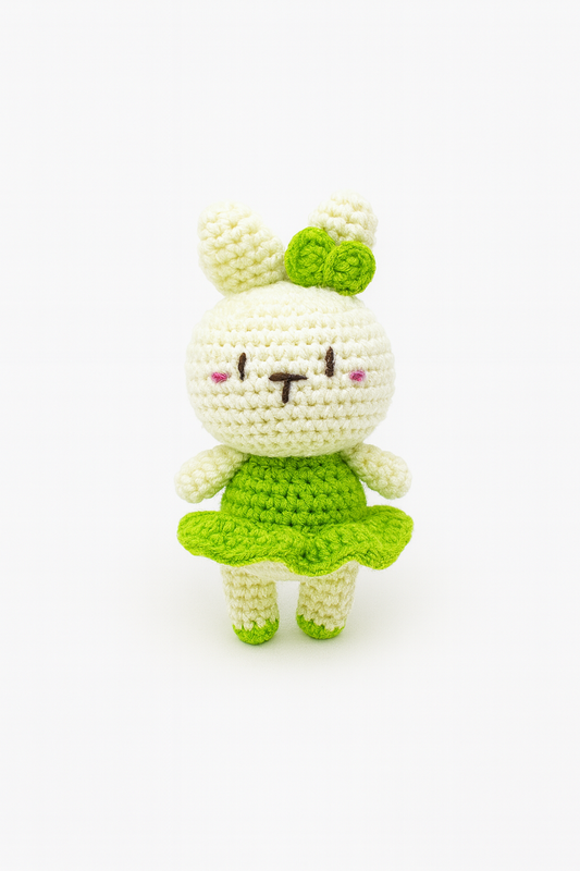 Crochet Large Rabbit with Dress Keychain