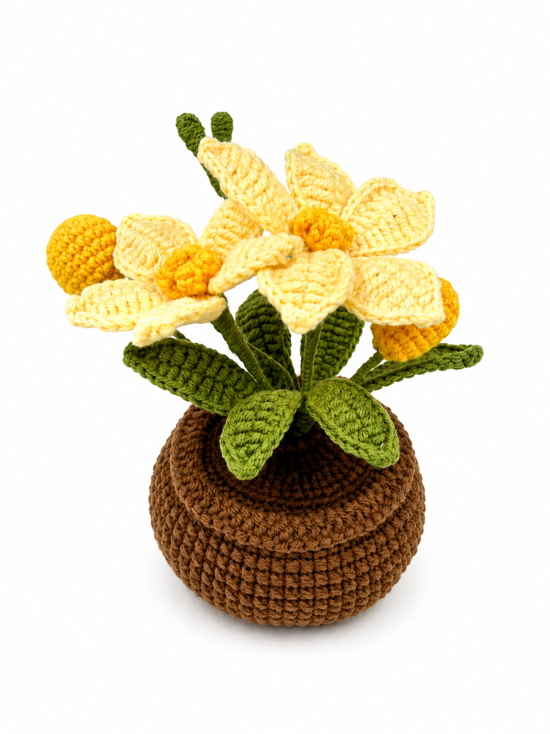 Handmade Crochet Orchid Flower in Pot