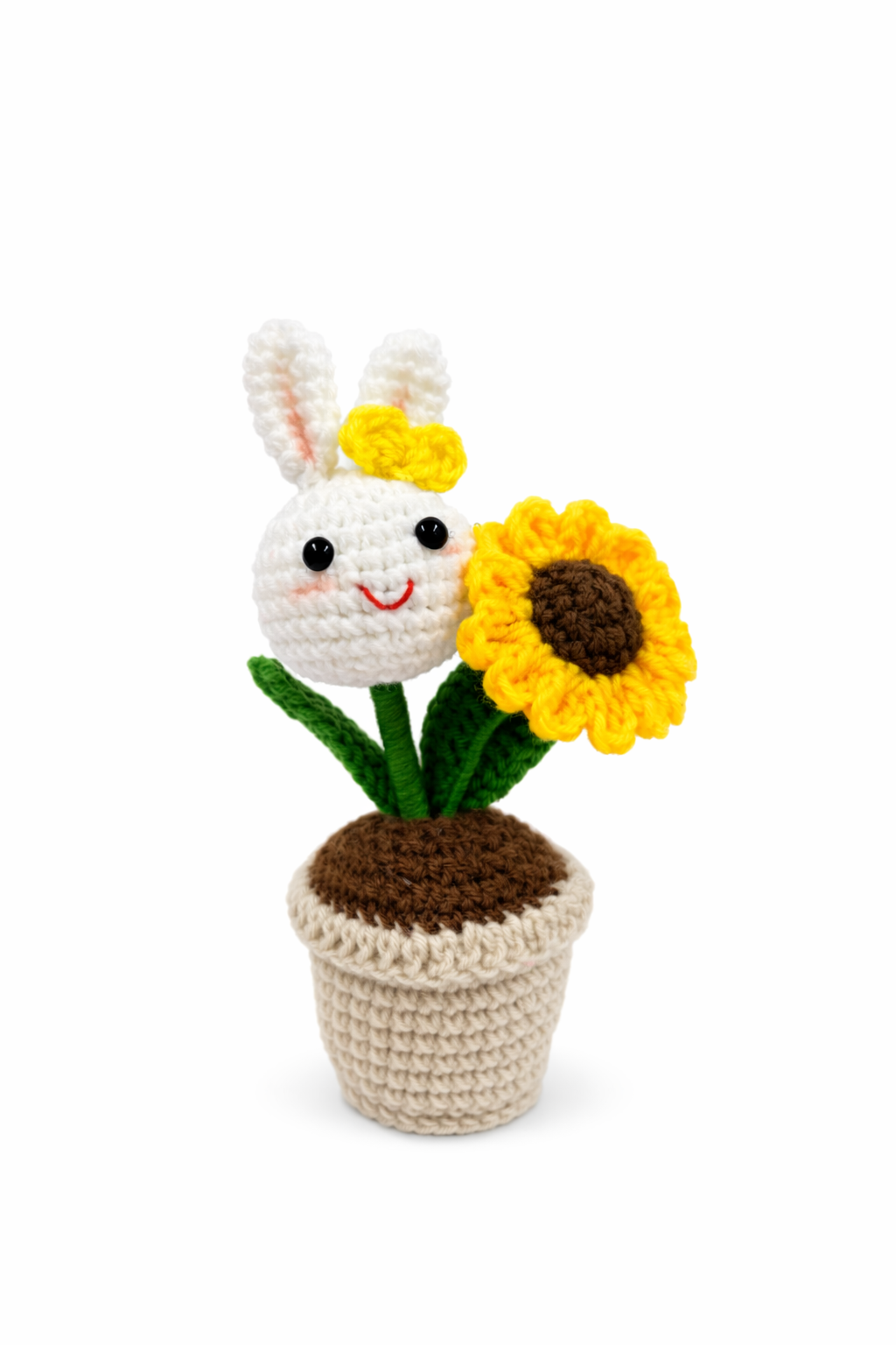 Crochet Bunny Flower Pot