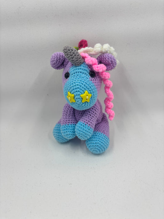 Crochet Multicolor Unicorn Plushie