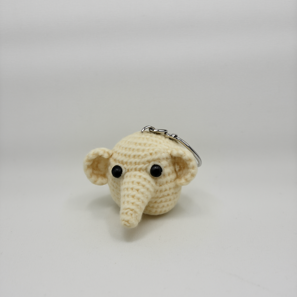 Crochet Elephant Keychain