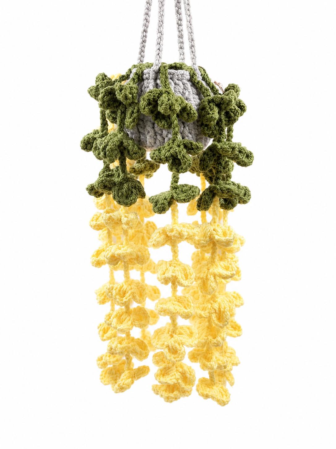 Handmade Crochet Hanging Wisteria Plant