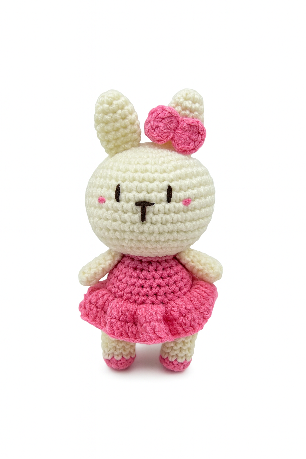 Crochet Large Rabbit with Dress Keychain