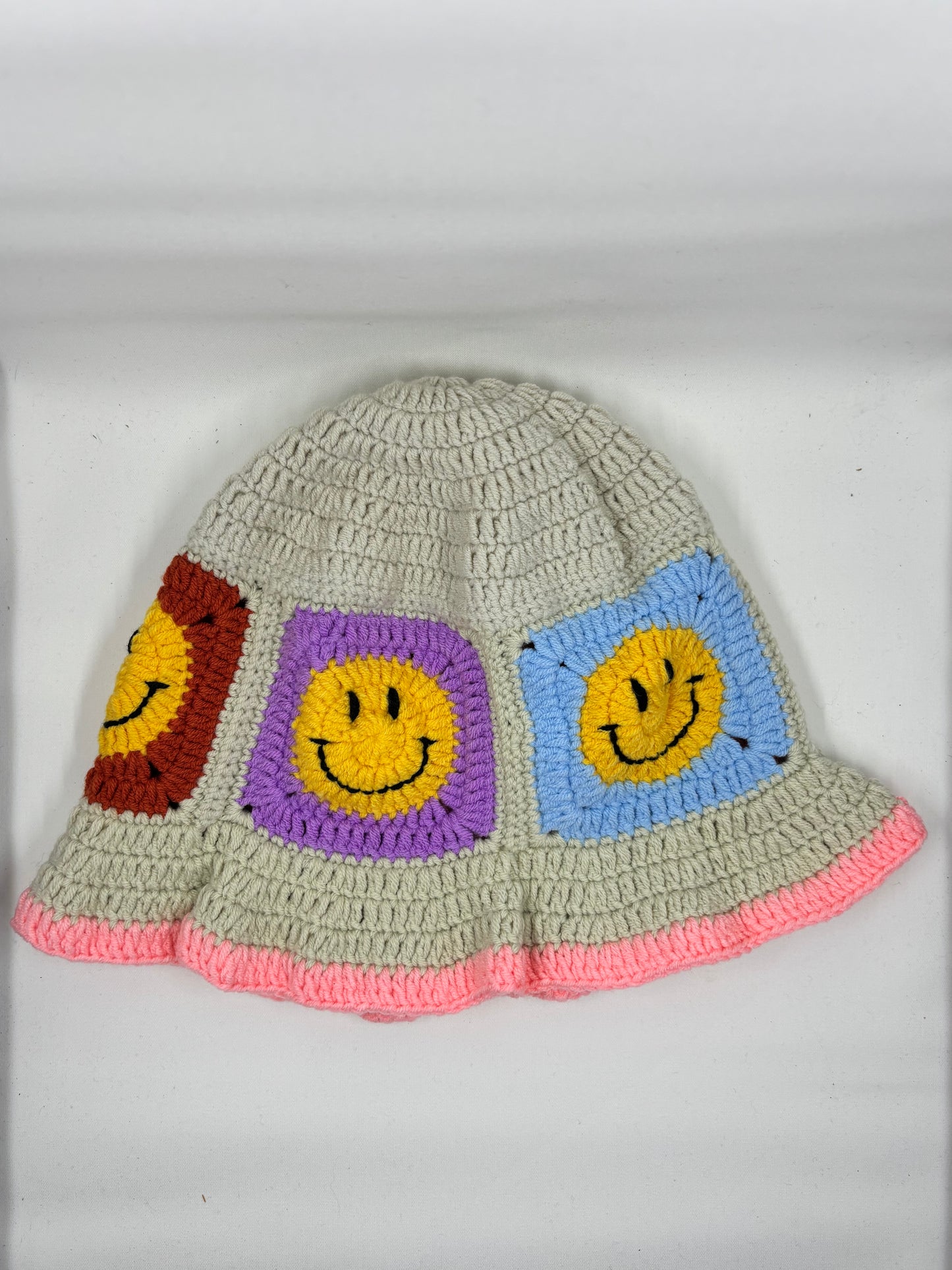 Crochet Smiley Faces Hat