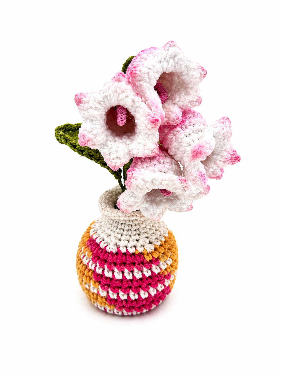 Handmade Crochet Bell Flower Plant in Pot