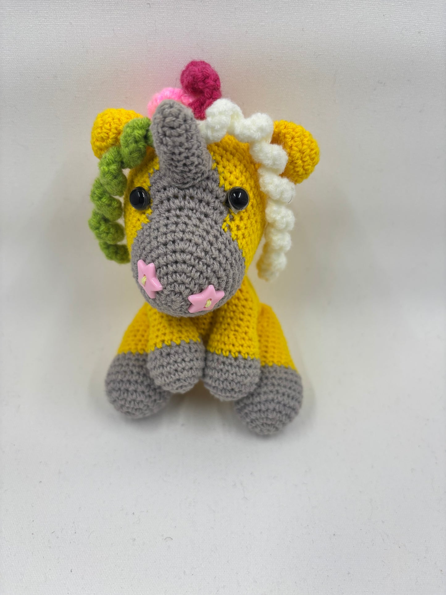 Crochet Multicolor Unicorn Plushie