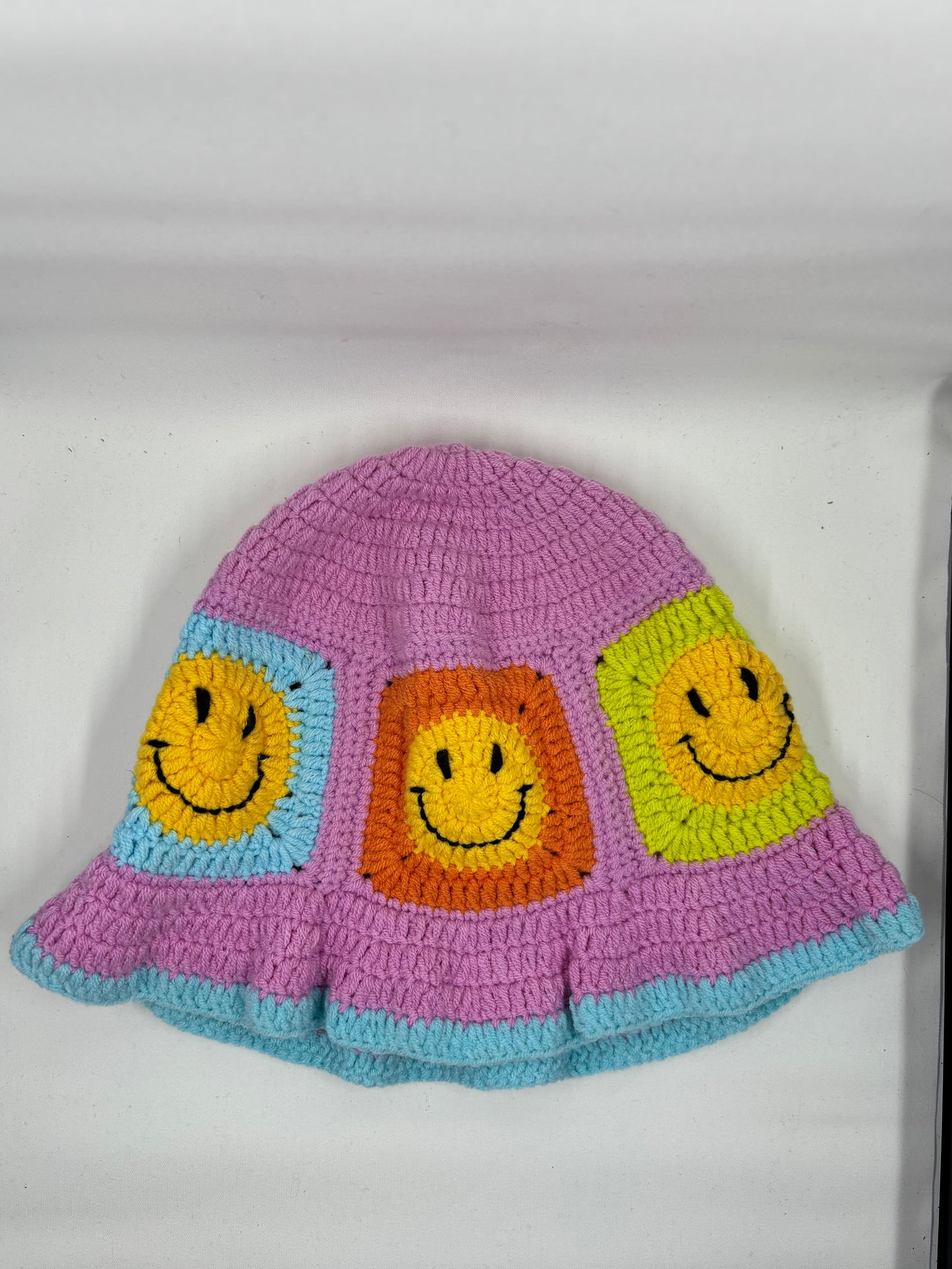 Crochet Smiley Faces Hat