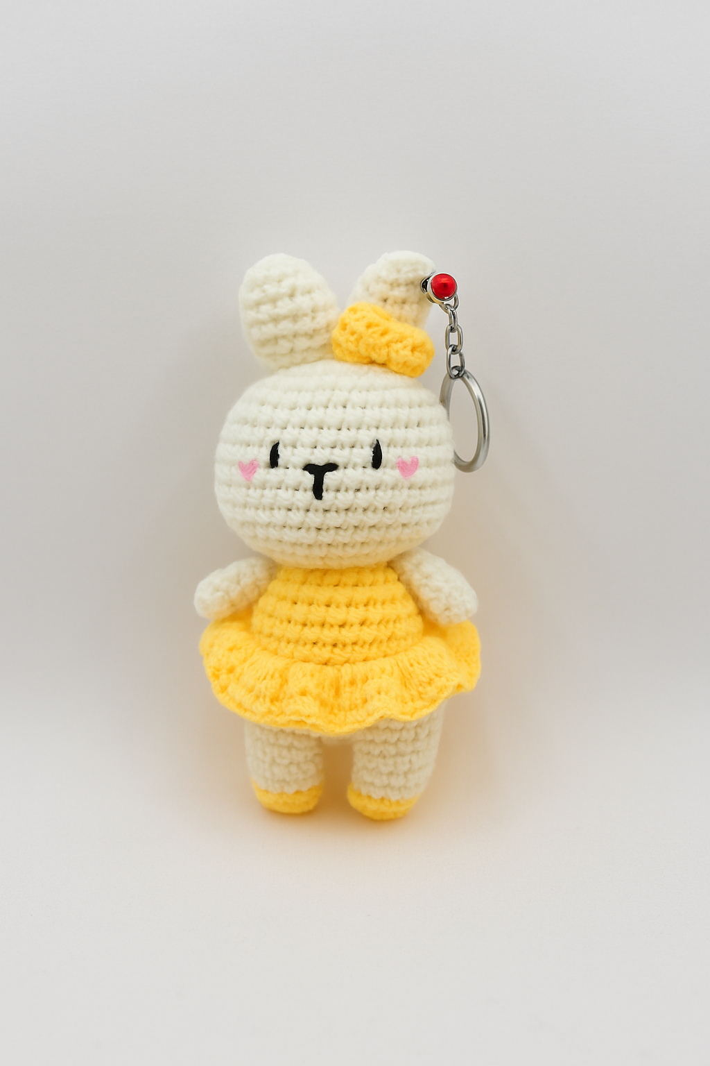 Crochet Large Rabbit with Dress Keychain