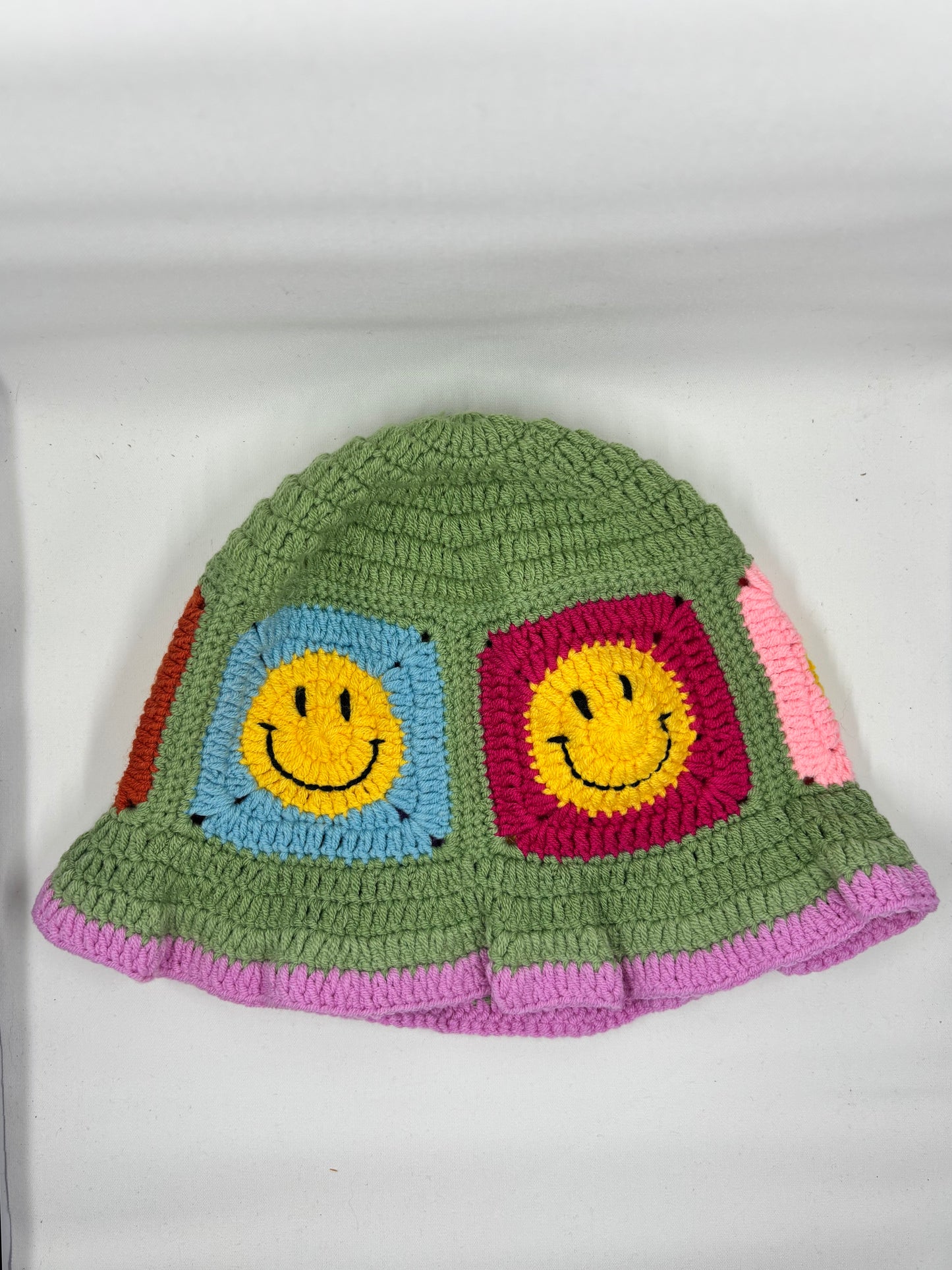 Crochet Smiley Faces Hat