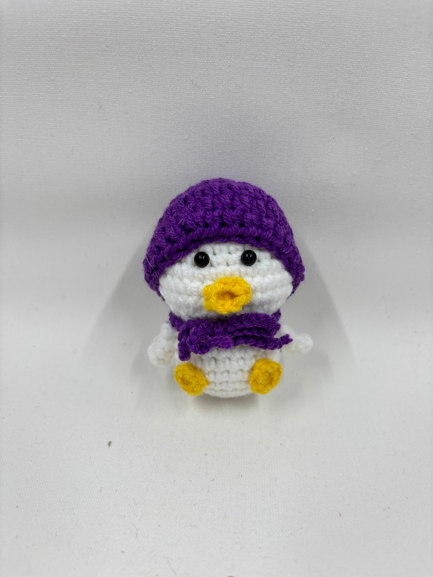 Crochet Duck with Hat & Scarf Keychain