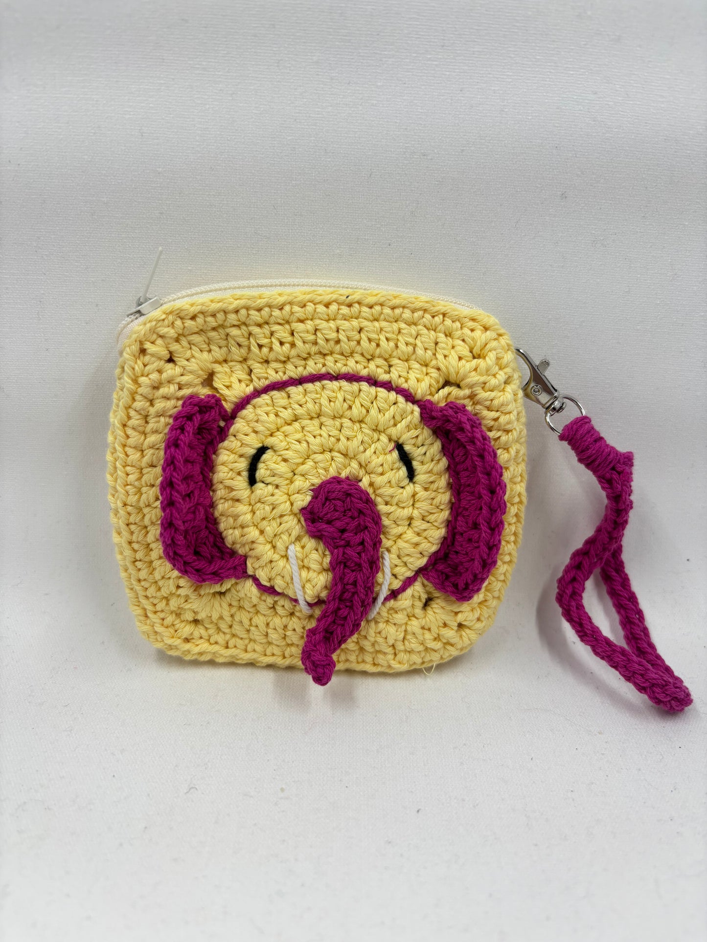 Crochet Elephant Coin Purse