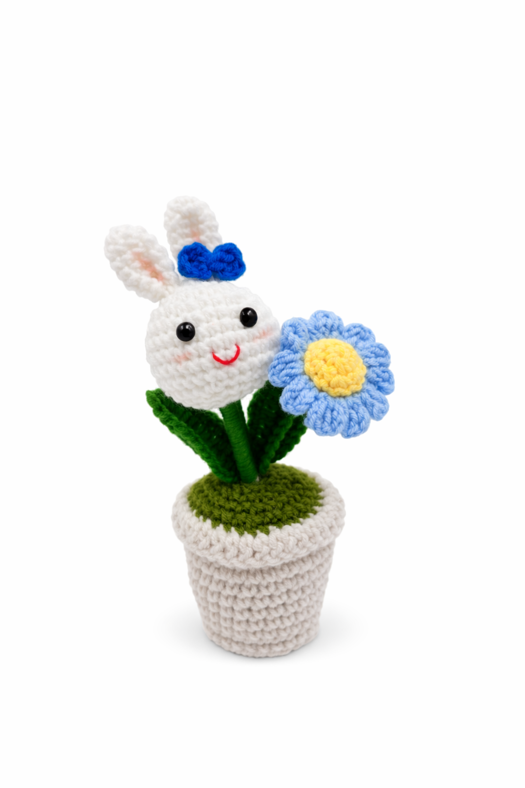 Crochet Bunny Flower Pot