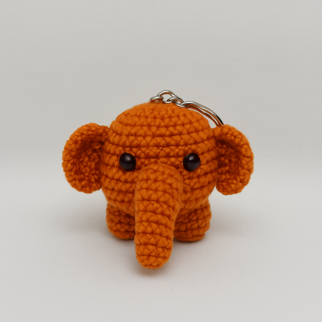 Crochet Elephant Keychain