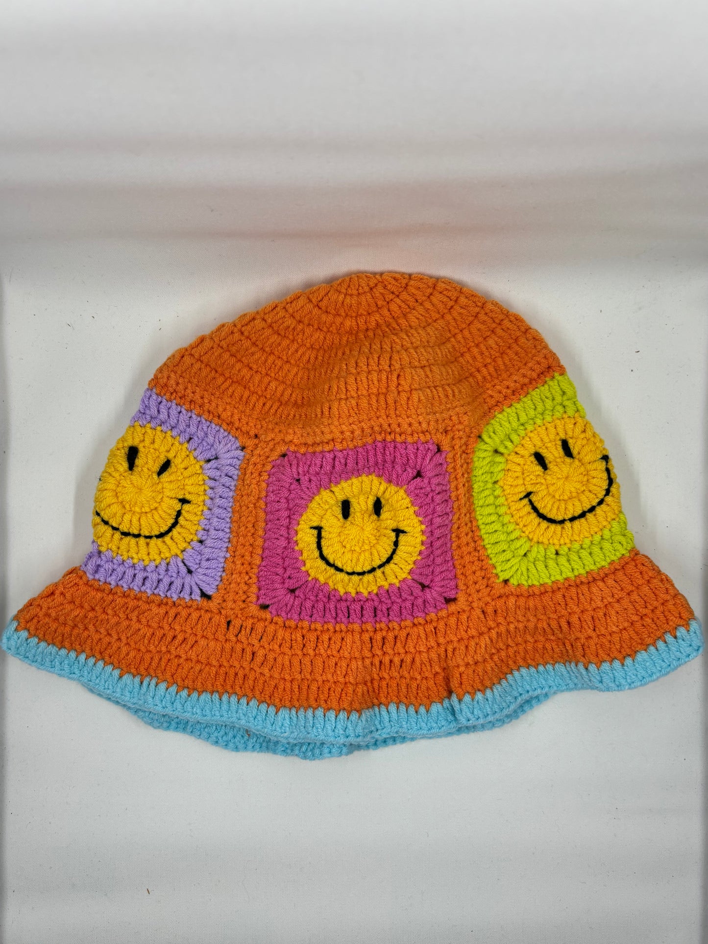 Crochet Smiley Faces Hat