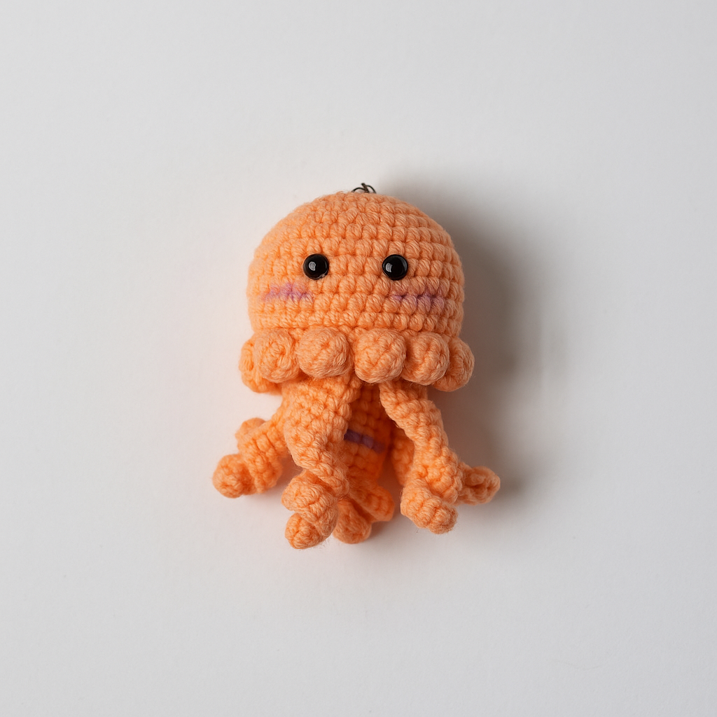 Crochet Jellyfish Keychain