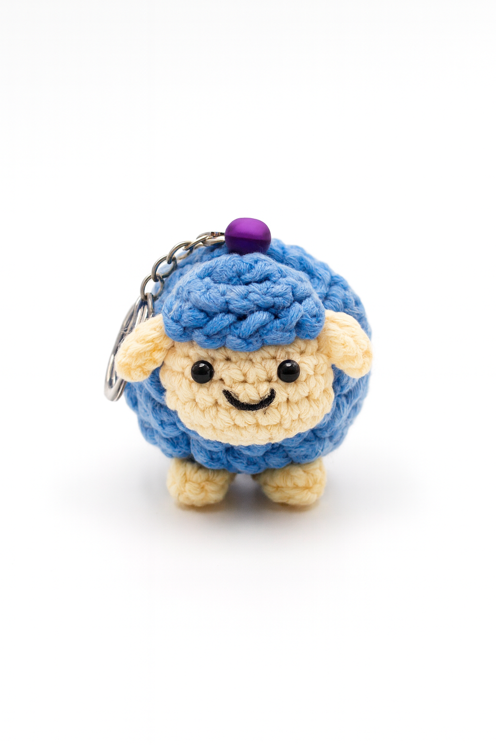 Crochet Sheep Keychain