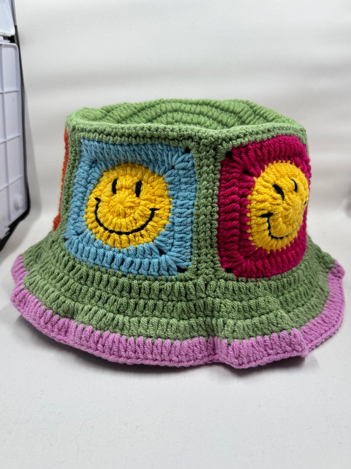 Crochet Smiley Faces Hat