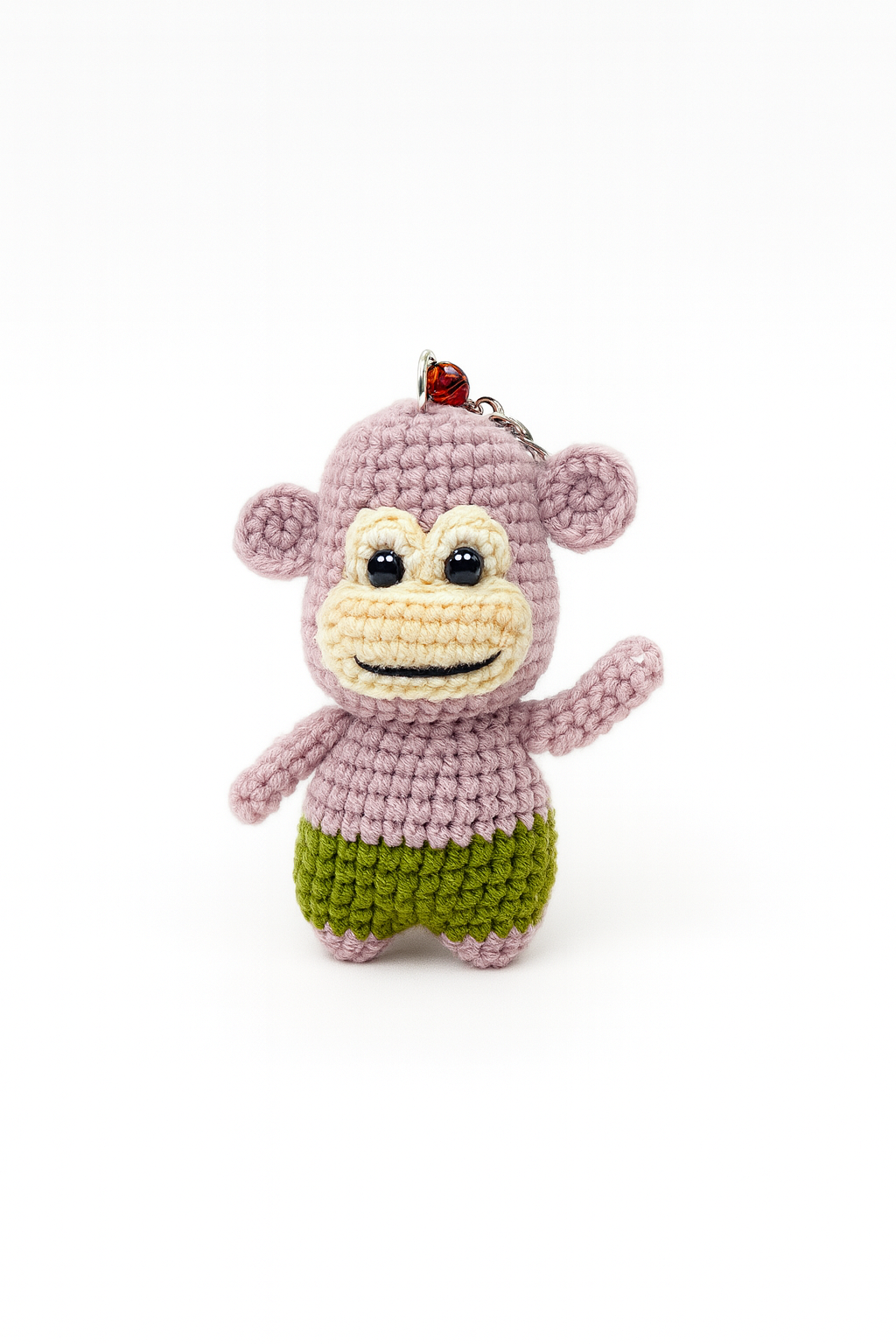 Crochet Monkey with Shorts Keychain