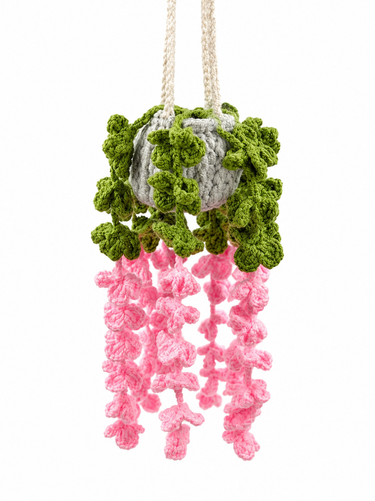 Handmade Crochet Hanging Wisteria Plant