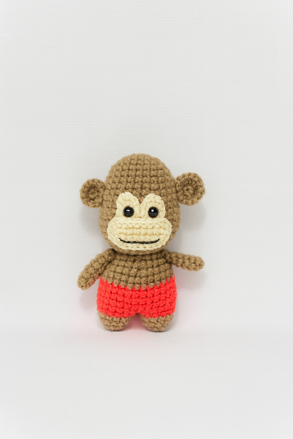 Crochet Monkey with Shorts Keychain