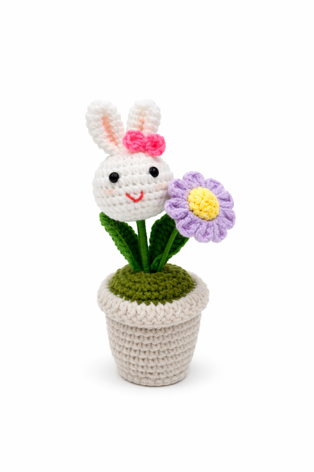 Crochet Bunny Flower Pot