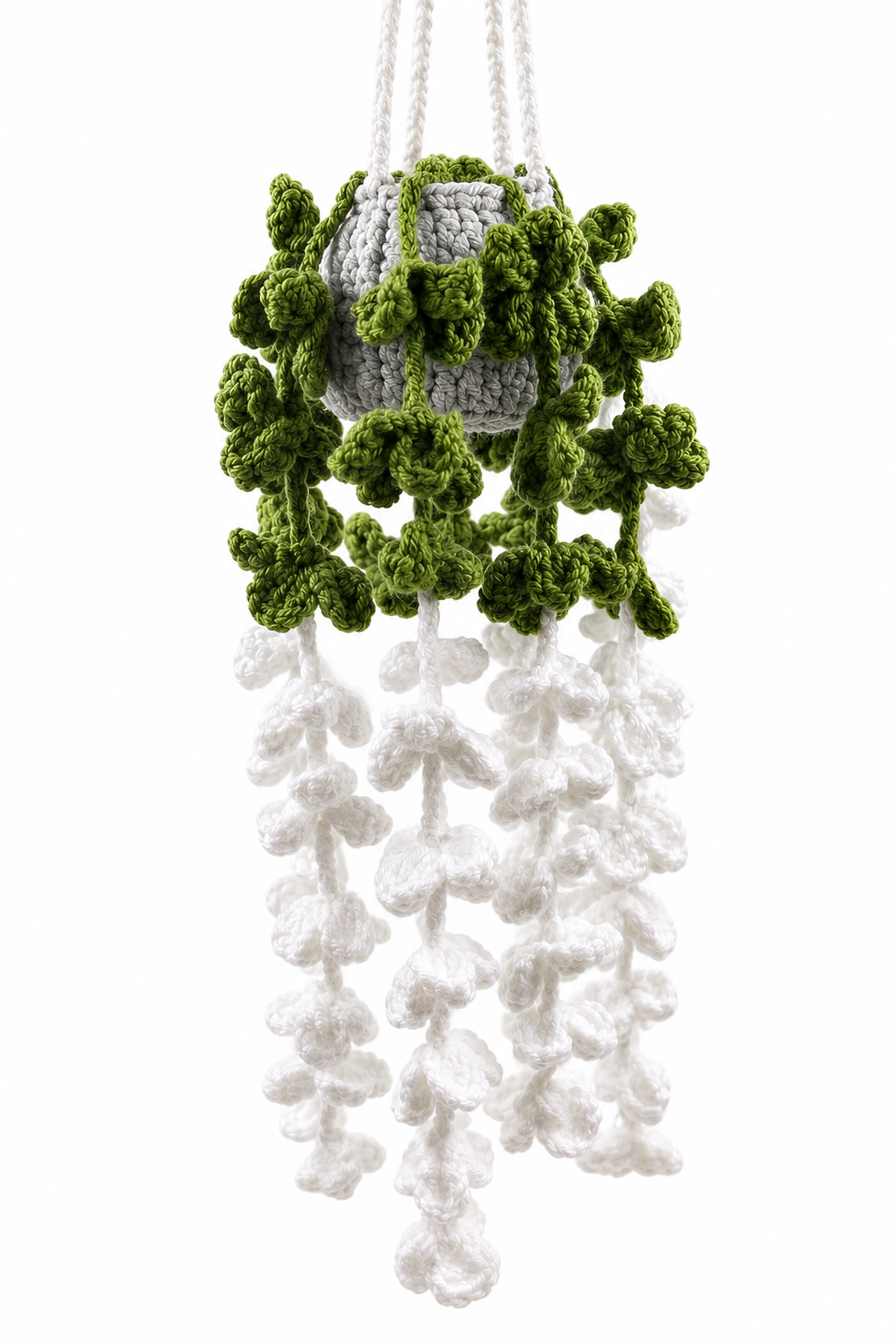 Handmade Crochet Hanging Wisteria Plant