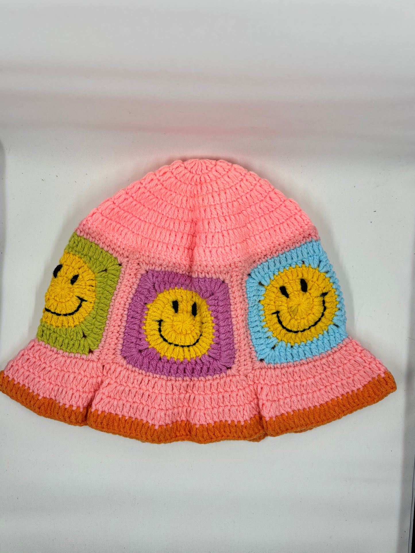 Crochet Smiley Faces Hat